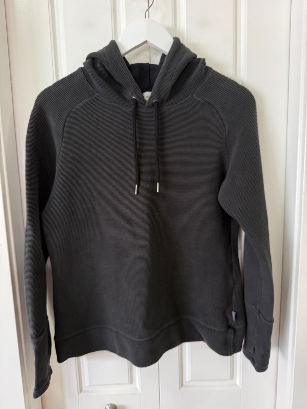 FIG Clothing Charcoal Textured Hoodie | Tagged L, Fits M